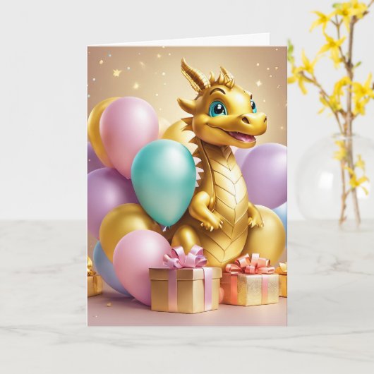 Gelukkige Verjaardag /Voeg uw bericht toe :-) Kaart (Gele Bloem)