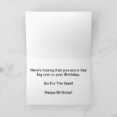 Gelukkige Verjaardag Voetbalspeler Kaart (Binnen)