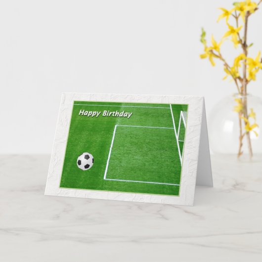 Gelukkige Verjaardag Voetbalspeler Kaart (Gele Bloem)