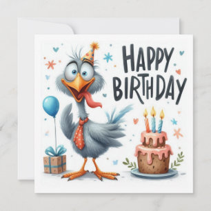 GELUKKIGE VERJAARDAG VOGEL KAART