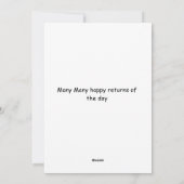 Gelukkige Verjaardag Voilet Flowers Digital Feestdagenkaart (Achterkant)