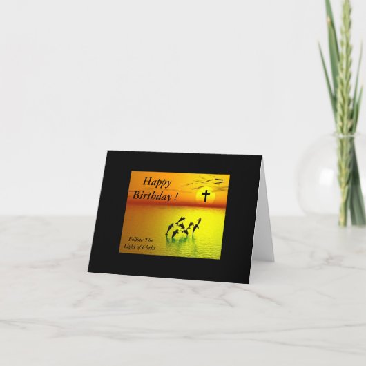 Gelukkige Verjaardag...Volg het Licht van Christus Kaart (Voorkant)