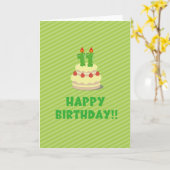 Gelukkige Verjaardag!! (voor 11 jaar oud) Kaart (Gele Bloem)