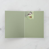 Gelukkige verjaardag voor alle Chickadee Bird Kaart (Binnen)