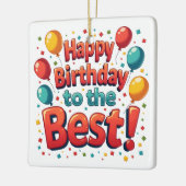 Gelukkige verjaardag voor de beste keramisch ornament (Links)