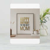 Gelukkige verjaardag voor de beste moeder ooit aankondiging (Staand voorkant)