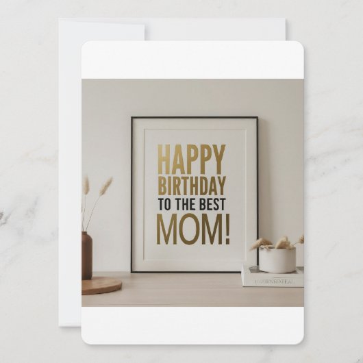 Gelukkige verjaardag voor de beste moeder ooit aankondiging (Voorkant)