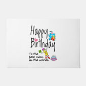 Gelukkige verjaardag voor de beste moeder ter were deurmat (Voorkant)