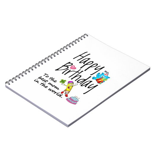 Gelukkige verjaardag voor de beste moeder ter were notitieboek (Linkerzijde)