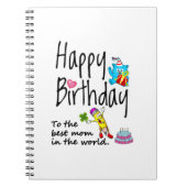 Gelukkige verjaardag voor de beste moeder ter were notitieboek (Voorkant)