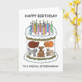 Gelukkige verjaardag voor de dierenarts kaart (Gele Bloem)