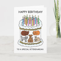 Gelukkige verjaardag voor de dierenarts