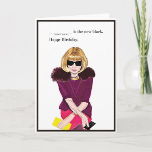 Gelukkige verjaardag voor de fashionista kaart