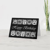 Gelukkige Verjaardag voor Drama Leraar, Theatermas Kaart (Voorkant)