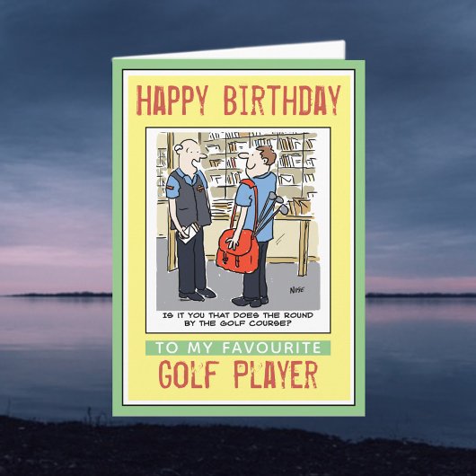 Gelukkige verjaardag voor een golfer kaart