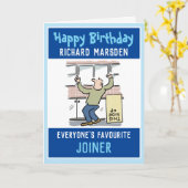 Gelukkige Verjaardag voor een Joiner of Carpenter Kaart (Gele Bloem)