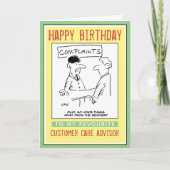 Gelukkige verjaardag voor een klantenservice advis kaart (Voorkant)