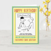 Gelukkige verjaardag voor een klantenservice advis kaart (Gele Bloem)