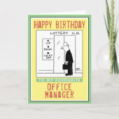 Gelukkige verjaardag voor een manager. kaart (Voorkant)