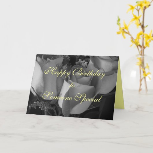 Gelukkige verjaardag voor een speciaal iemand kaart (Gele Bloem)
