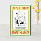 Gelukkige verjaardag voor een winkelmanager. kaart (Gele Bloem)