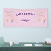 Gelukkige Verjaardag voor Haar Gepersonaliseerde H Spandoek (Beurs)