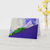 GELUKKIGE VERJAARDAG VOOR HEM met sportwagen Kaart (Gele Bloem)