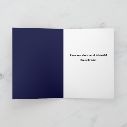 Gelukkige verjaardag voor iedereen Alien en UFO Feestdagen Kaart (Binnen)