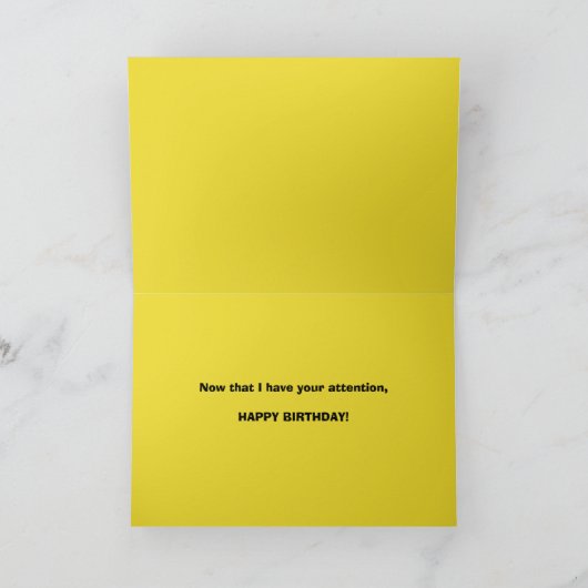 Gelukkige verjaardag voor iedereen die Humor schre Feestdagen Kaart (Binnen)