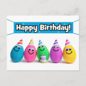 Gelukkige verjaardag voor iedereen Eieren Humor Feestdagenkaart (Voorkant)