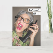 Gelukkige verjaardag voor iedereen grappige ouwe d feestdagen kaart (Voorkant)