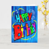 Gelukkige verjaardag voor iedereen kaart (Gele Bloem)