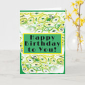 Gelukkige verjaardag voor jou kaart (Gele Bloem)