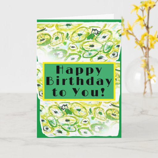 Gelukkige verjaardag voor jou kaart (Gele Bloem)