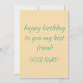 gelukkige verjaardag voor jou mijn beste vriend (Achterkant)