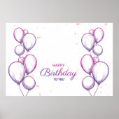 Gelukkige verjaardag voor jou poster (Voorkant)