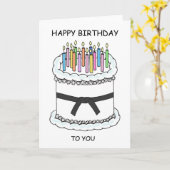 Gelukkige Verjaardag voor Martial Artist Cake and Kaart (Gele Bloem)