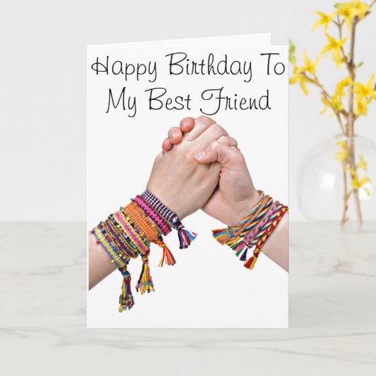 GELUKKIGE VERJAARDAG VOOR MIJN **** BESTE VRIEND * KAART (Gele Bloem)