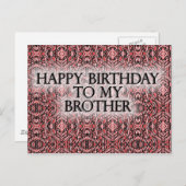 Gelukkige verjaardag voor mijn broer briefkaart (Voorkant / Achterkant)