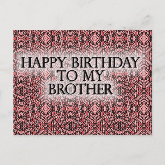 Gelukkige verjaardag voor mijn broer briefkaart (Voorkant)