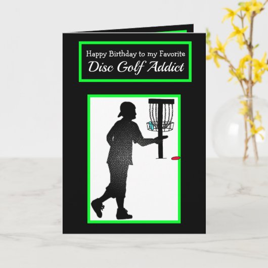 Gelukkige verjaardag voor mijn favoriete disc golf kaart (Gele Bloem)