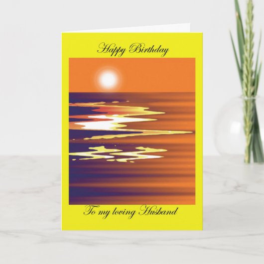 Gelukkige verjaardag voor mijn liefhebbende man kaart (Voorkant)