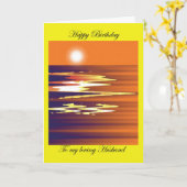 Gelukkige verjaardag voor mijn liefhebbende man kaart (Gele Bloem)