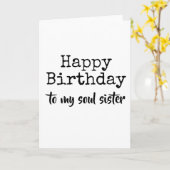 Gelukkige verjaardag voor mijn zielszuster kaart (Gele Bloem)