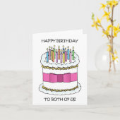 Gelukkige verjaardag voor ons beiden kaart (Gele Bloem)