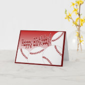 Gelukkige verjaardag voor softbalspeler van groots kaart (Gele Bloem)