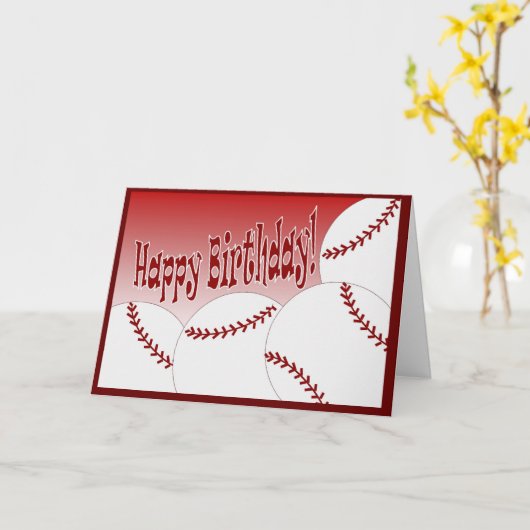 Gelukkige verjaardag voor softbalspeler van groots kaart (Gele Bloem)