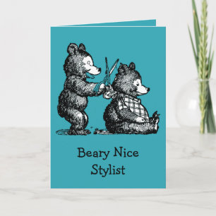 Gelukkige verjaardag voor stylist bedankkaart