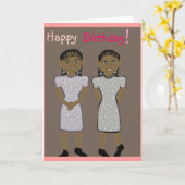 Gelukkige verjaardag voor tweeling Kaart (Gele Bloem)