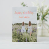 gelukkige verjaardag voor tweelingen mensen daar kaart (Staand voorkant)